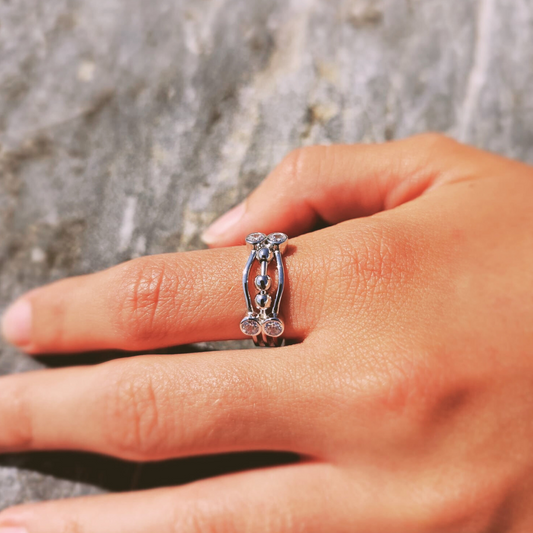 Serene Sterling Silver Anxiety Relief Ring